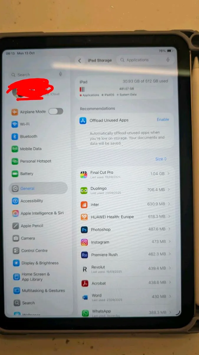 iPad mini a7 512gb pen pro - Image 1