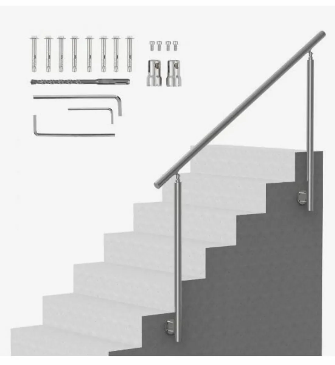 149.9 cm Handrails for Outdoor Steps - Image 1