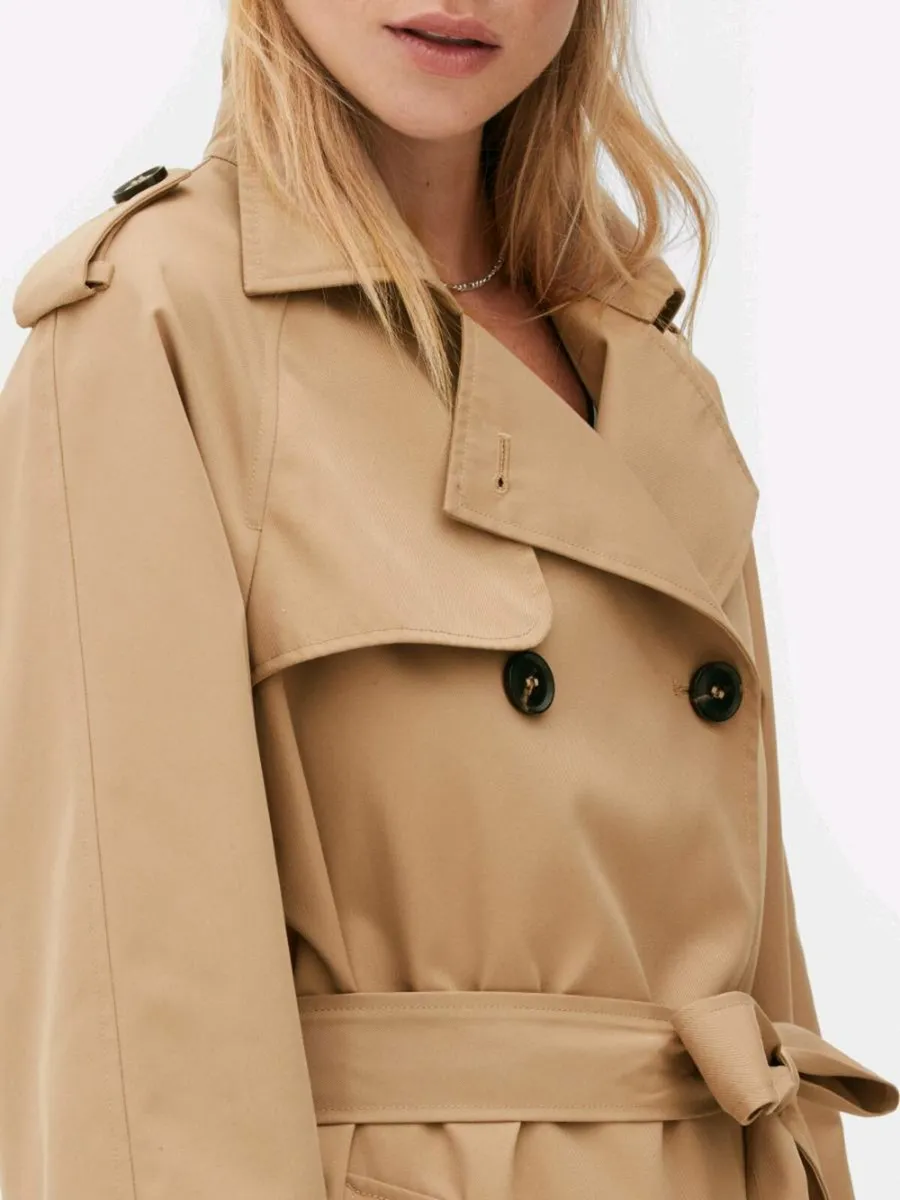 Beige Trench Coat Primark, Size 36 - Image 2