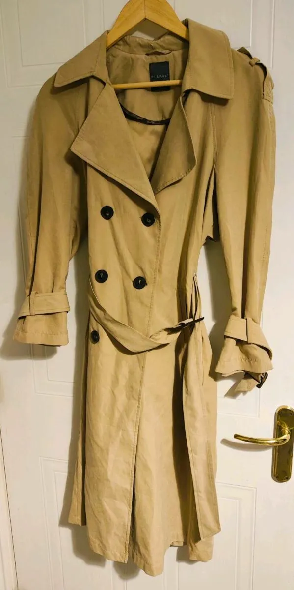 Beige Trench Coat Primark, Size 36 - Image 4