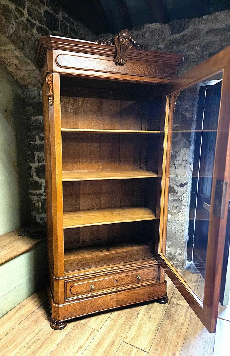 Antique French Walnut Armoire- Circa 1920 - Image 2