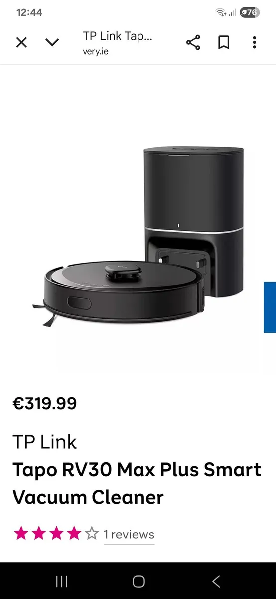 TP Link Rapo RV30 Max Plus Smart Vacuum Cleaner - Image 1