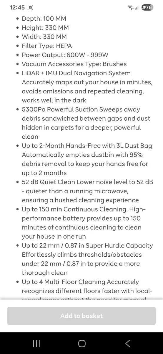 TP Link Rapo RV30 Max Plus Smart Vacuum Cleaner - Image 2