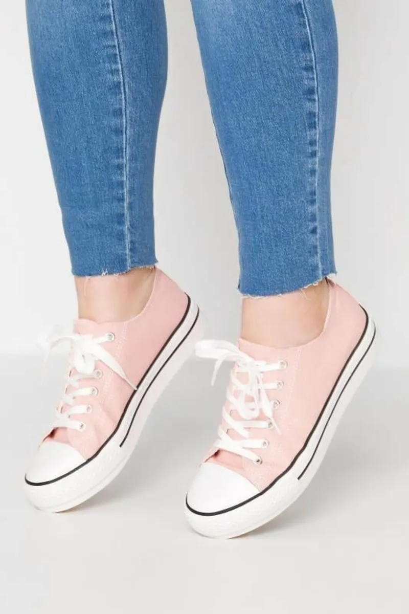 Light Pink Canvas Sneakers size 40 - Image 1