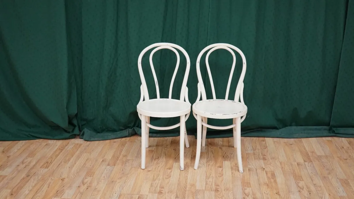Pair of Early Bentwood Café Chairs “14er” - Image 1