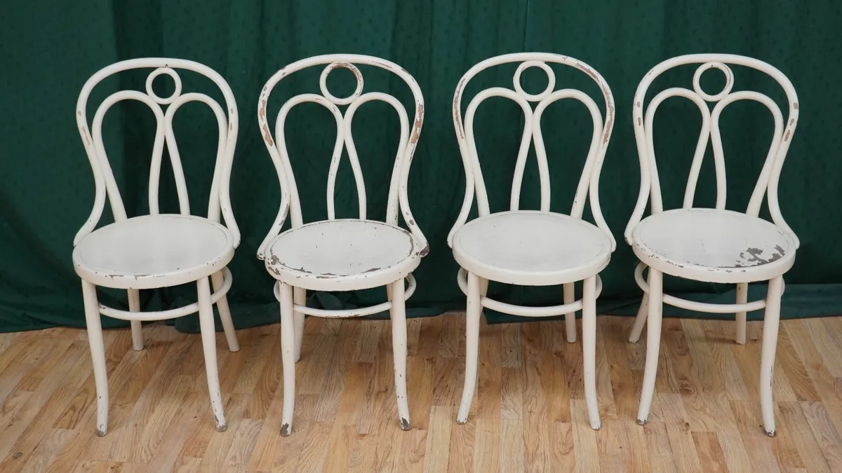 Set of 4 Hofmann Bielitz Bentwood Café Chairs - Image 2