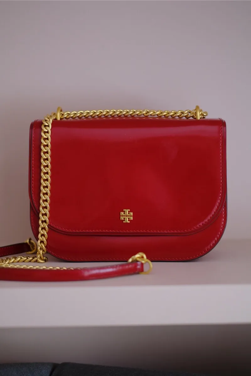Tory Burch Emerson Red Leather cross body bag - Image 1