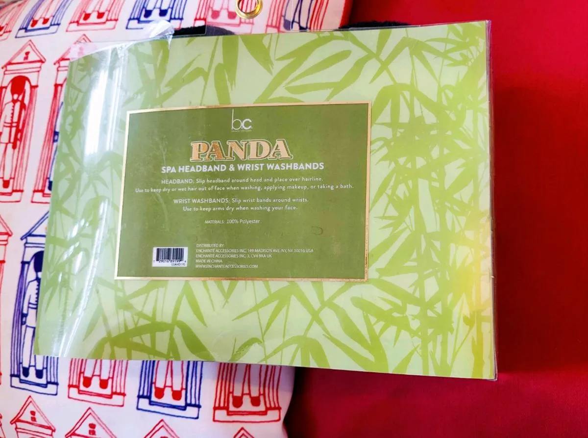 Panda Spa Headband & Wrist Washbands Set - Image 4
