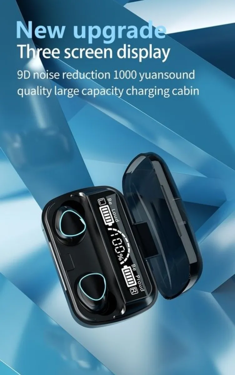 Wireless Earbuds with LED Display 9D Noise Reducti - Image 3