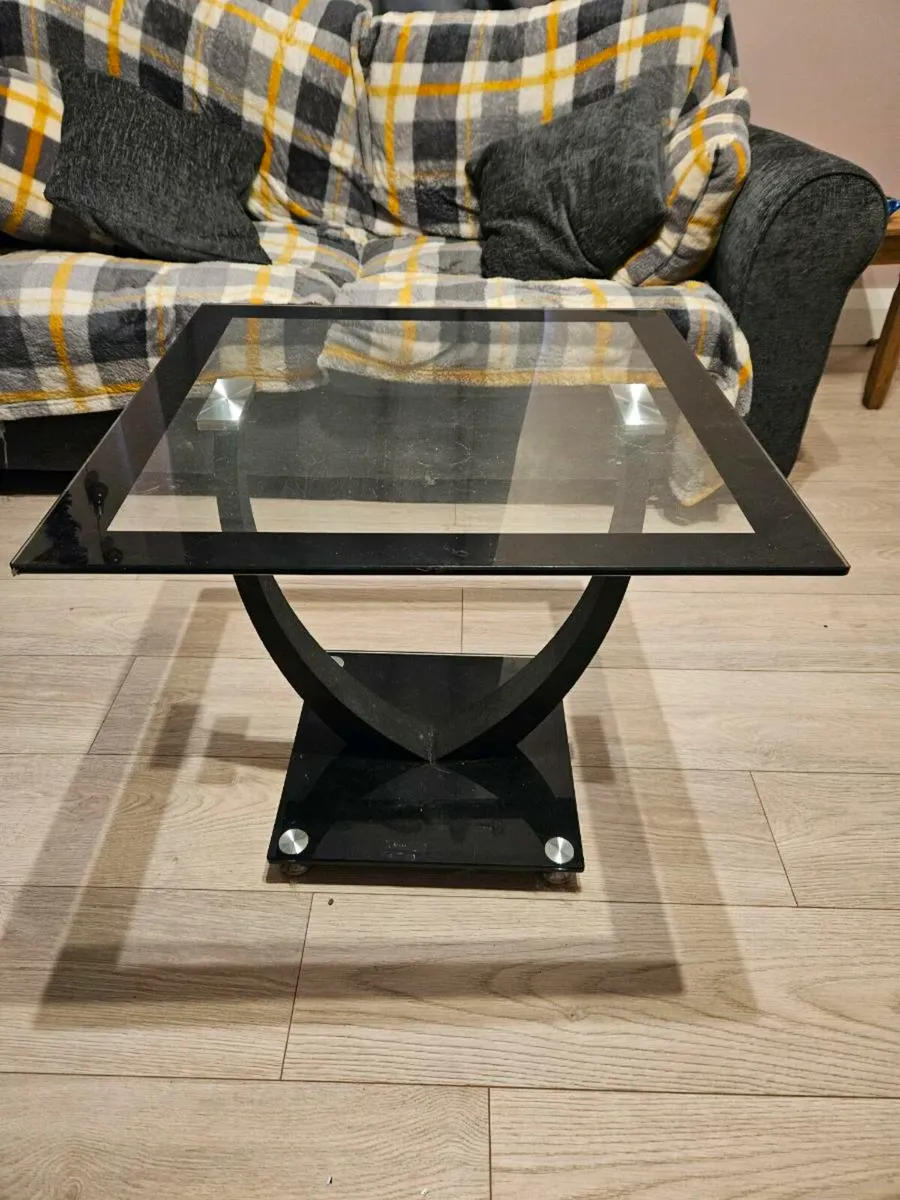 Glass coffee table