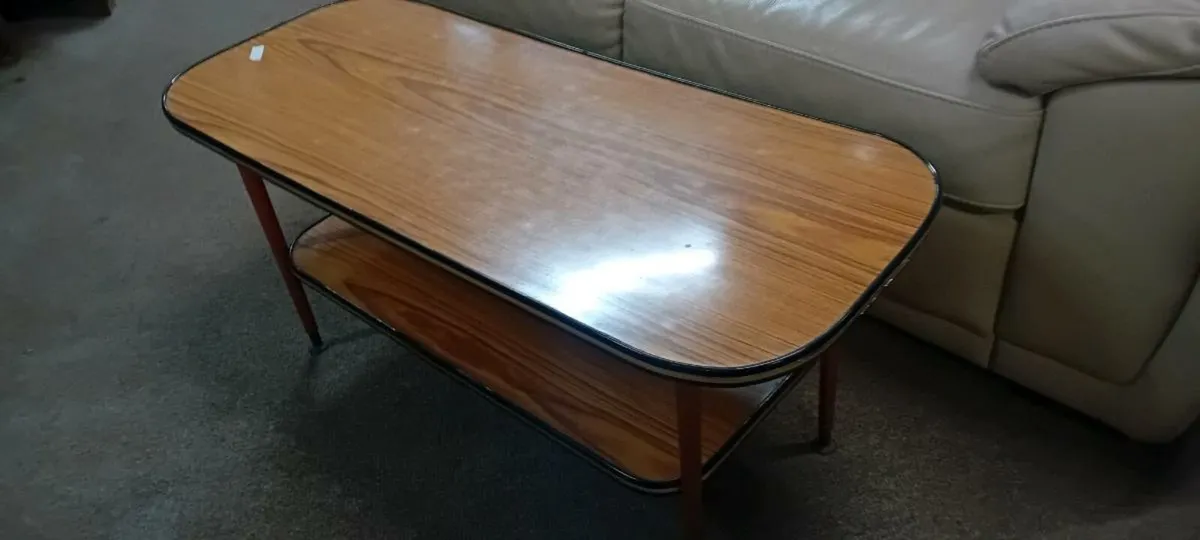 Mid Century Walnut Veneer Coffee Table
