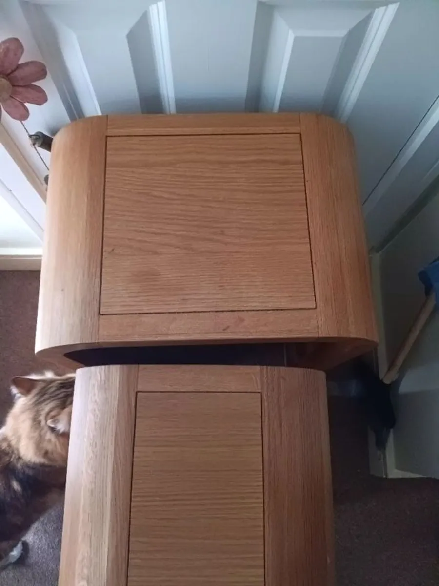 Solid Oak Side Tables - Image 3
