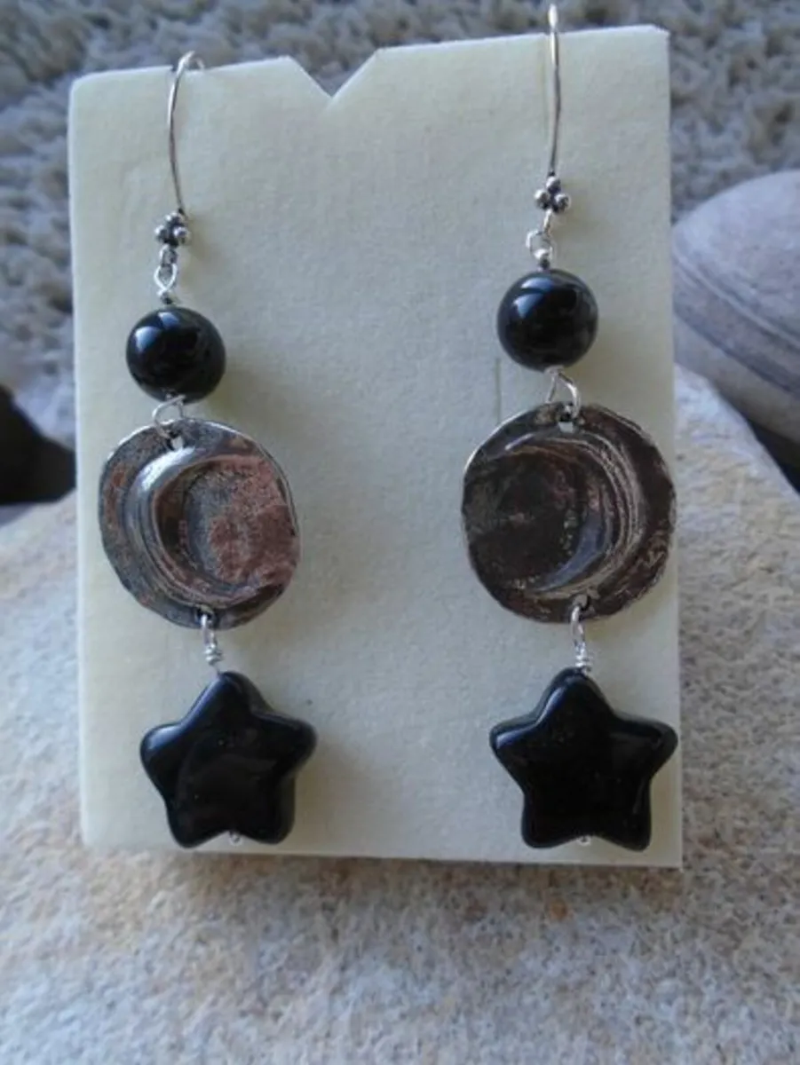 Moon and stars earrings, Jewellery, Earrings,Gift - Image 4