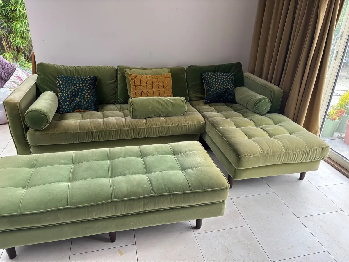 Sofa and footstool