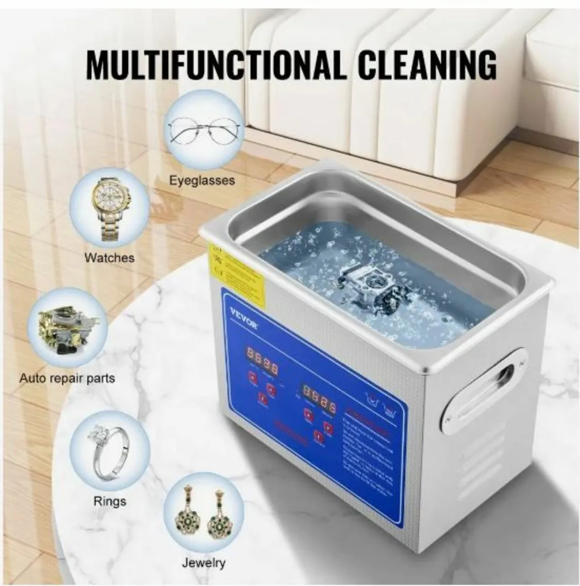 Professional Ultrasonic Cleaner, 2.85 L Ultrasonic - Image 2