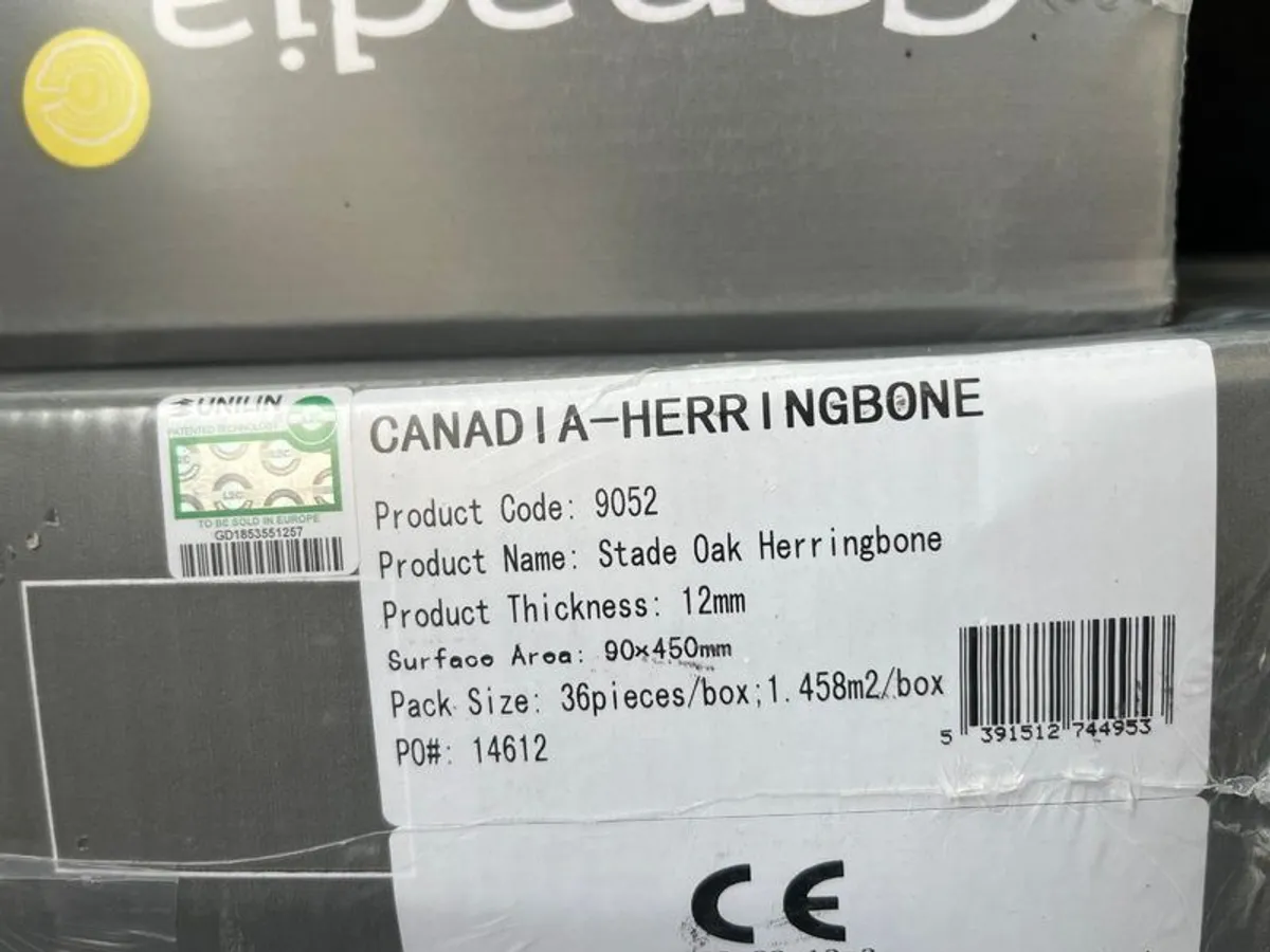 Canadian Stade Oak Herringbone AC4 laminate flooring - Image 2
