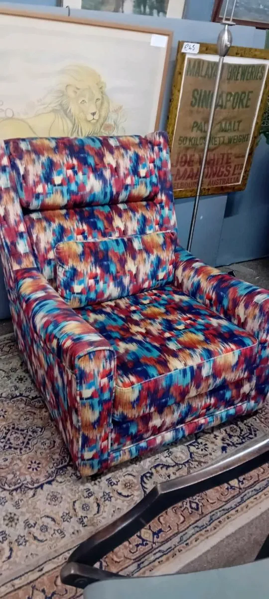 Modern Mixed Colour Fabric Armchair