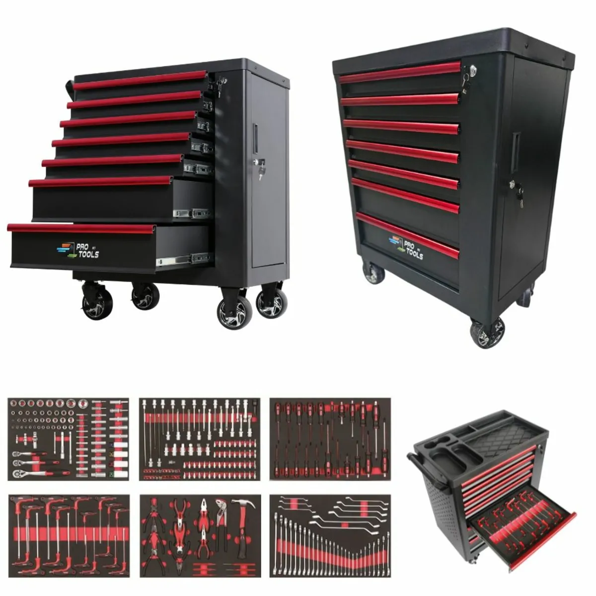 Tool Cabinet With 280 Tools On Wheels Workshop - Image 1