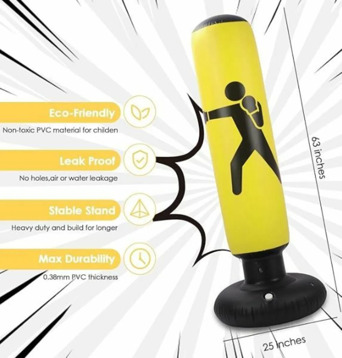 MEYDLL Children's Punch Bag, 160 cm wBoxing Gloves - Image 2