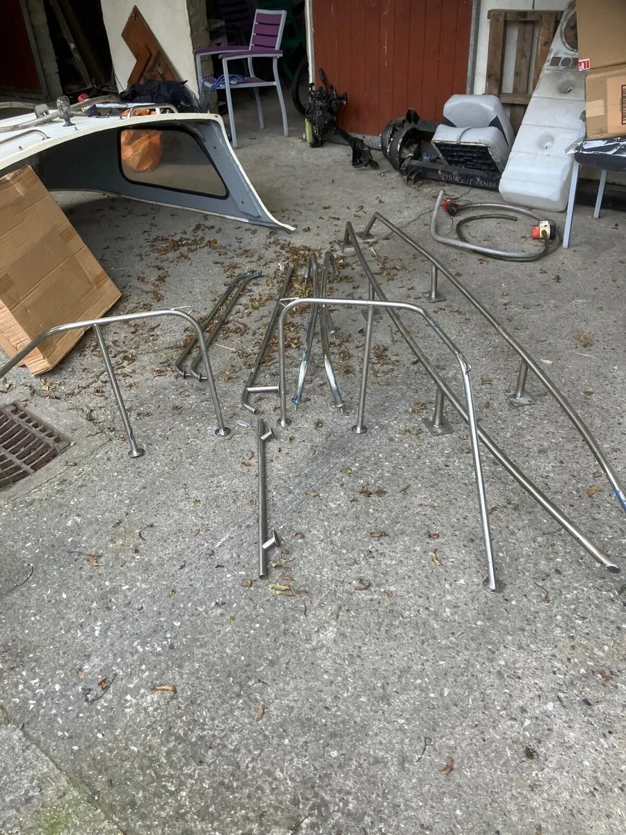 BOAT STAINLESS STEEL SUDE RAILS BOW RAILS - Image 1