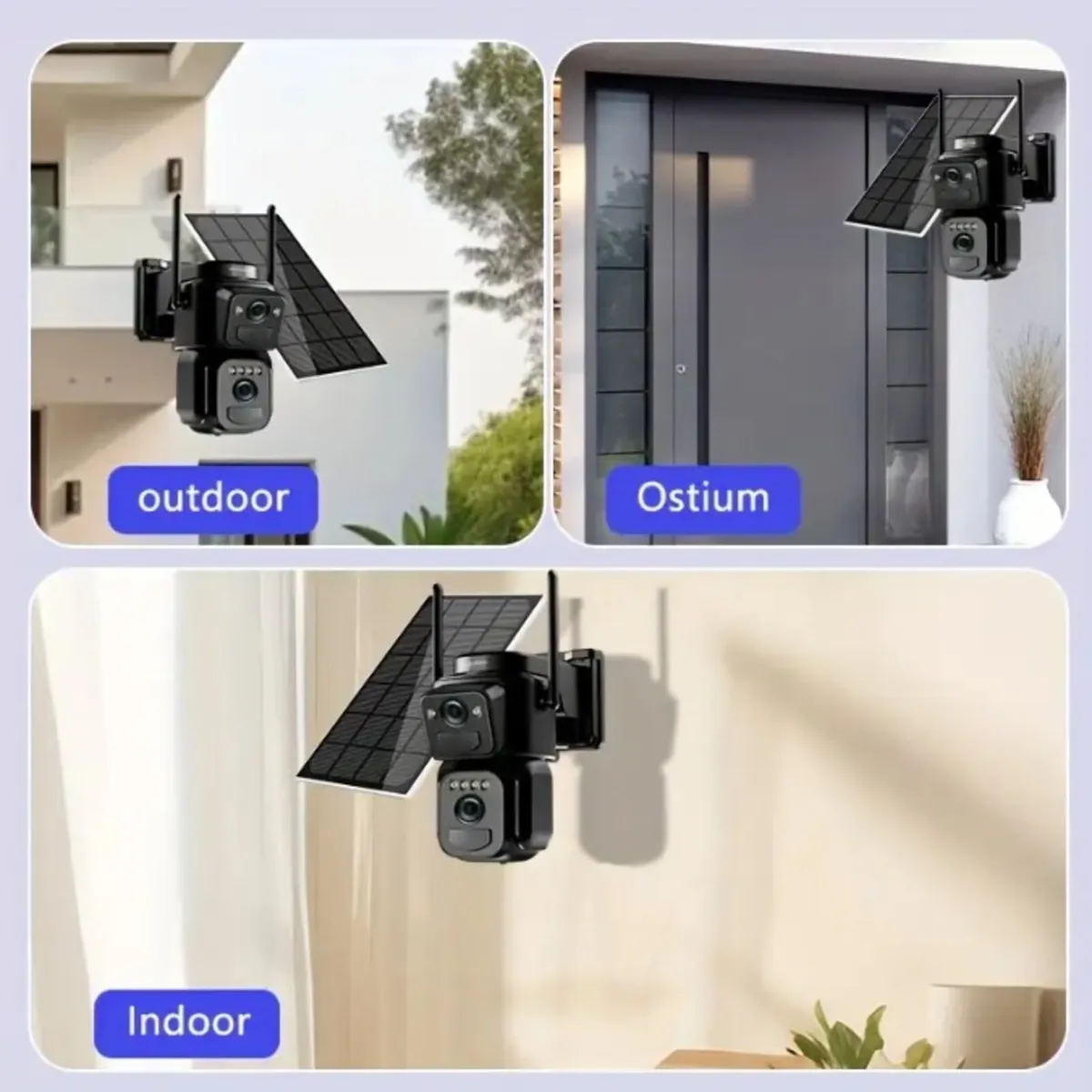4K Dual Lens Solar Security Camera Full Protection - Image 2