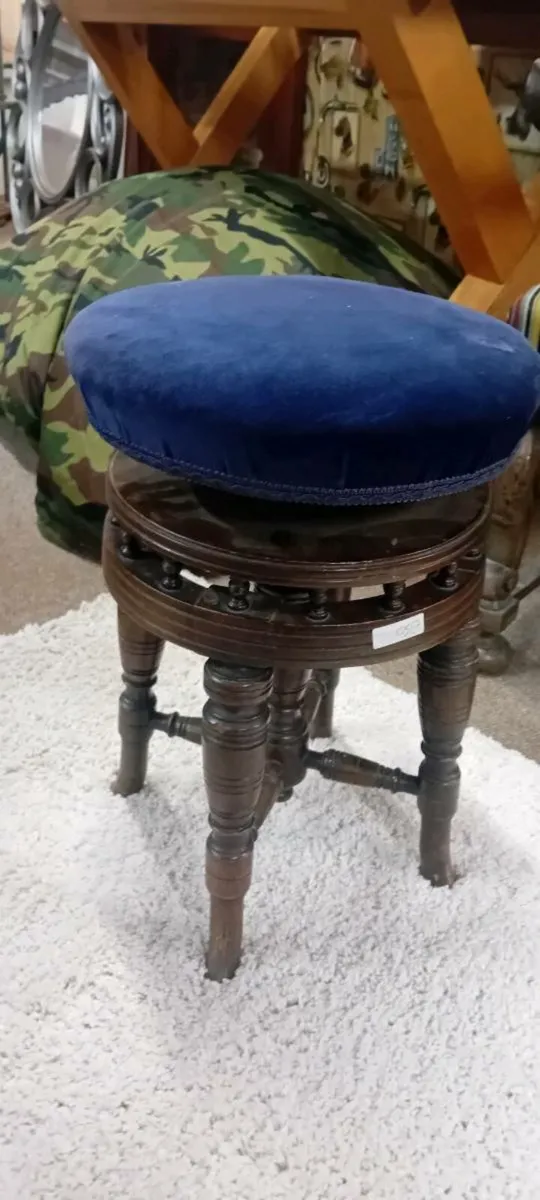 Vintage Adjustable Piano Stool