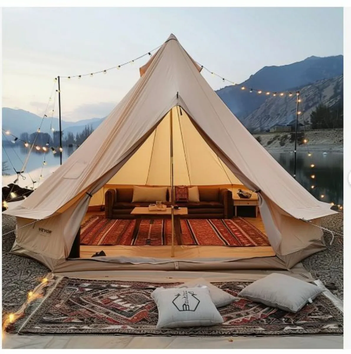 Canvas Bell Tent, 4 Seasons 6 m/19.68 ft - Image 1