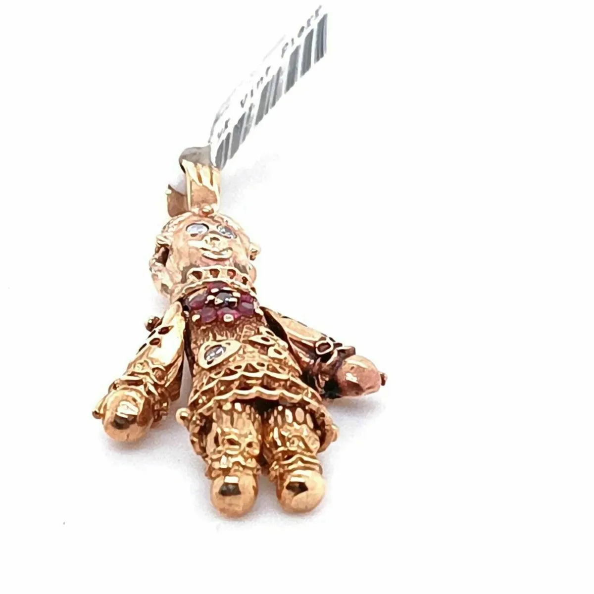 Vintage 9k Gold Articulated Girl Pendant - Image 1