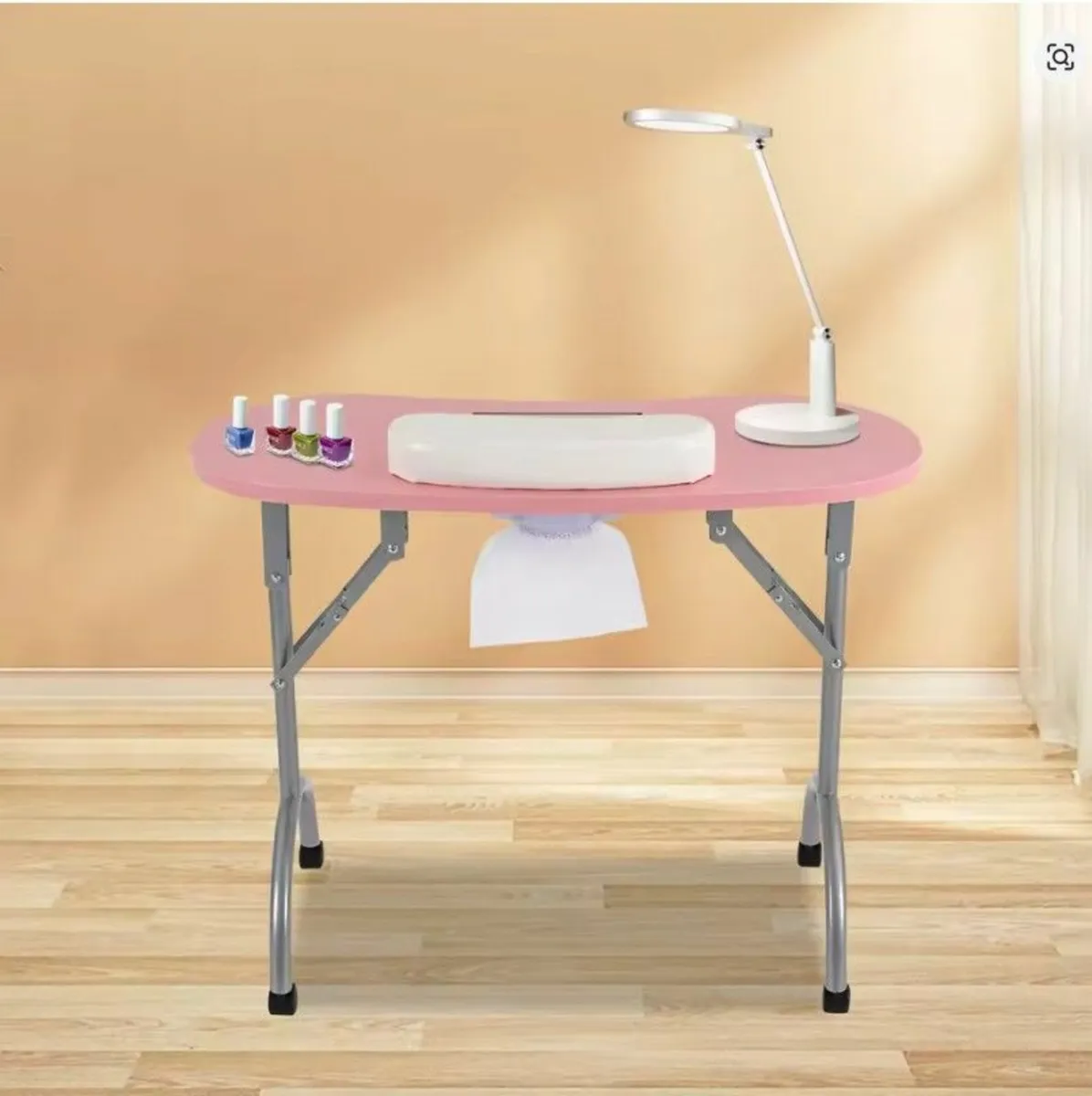 Manicure Table Portable with Built-In Nail Vacuum - Image 3