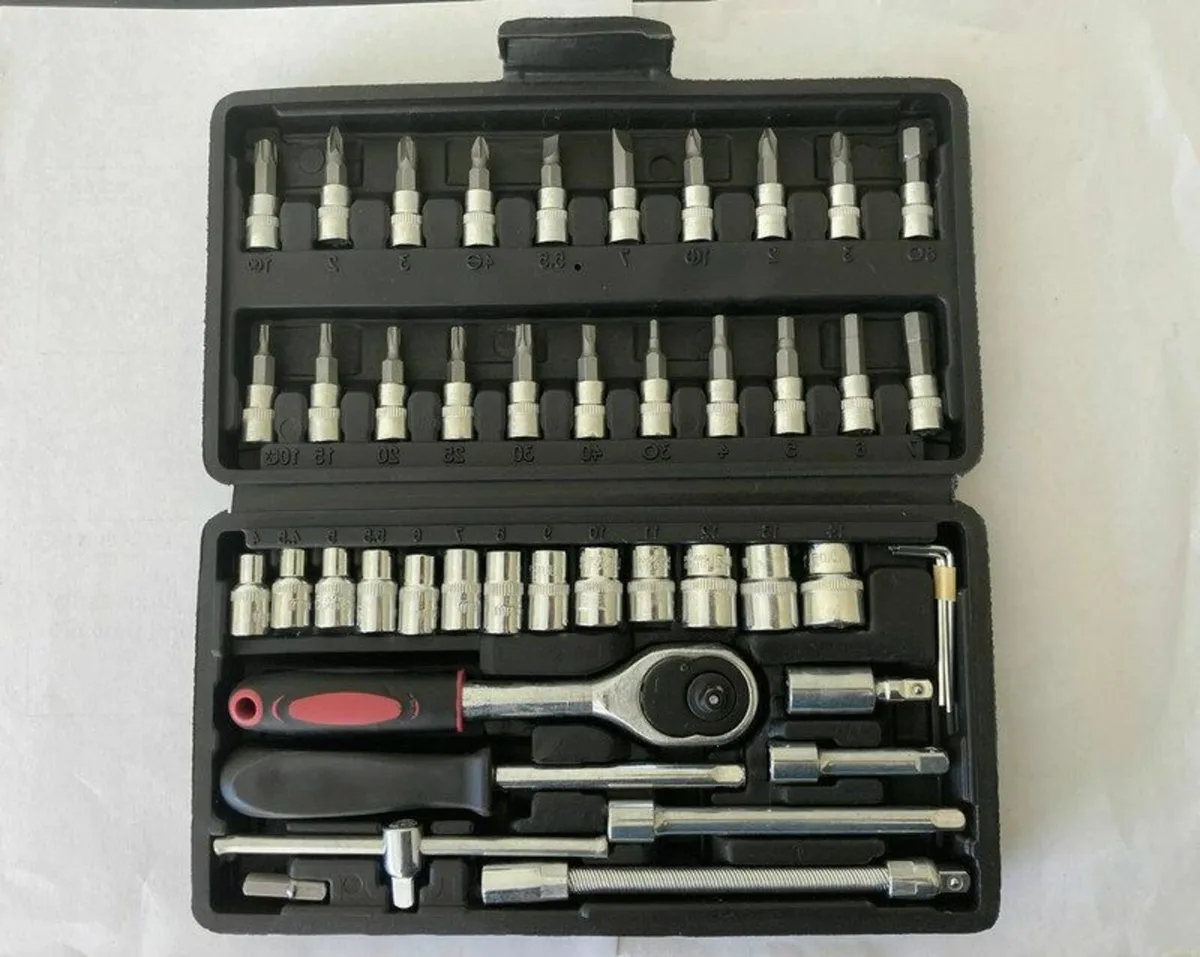 46-Piece Socket & Ratchet Tool Kit - Image 1