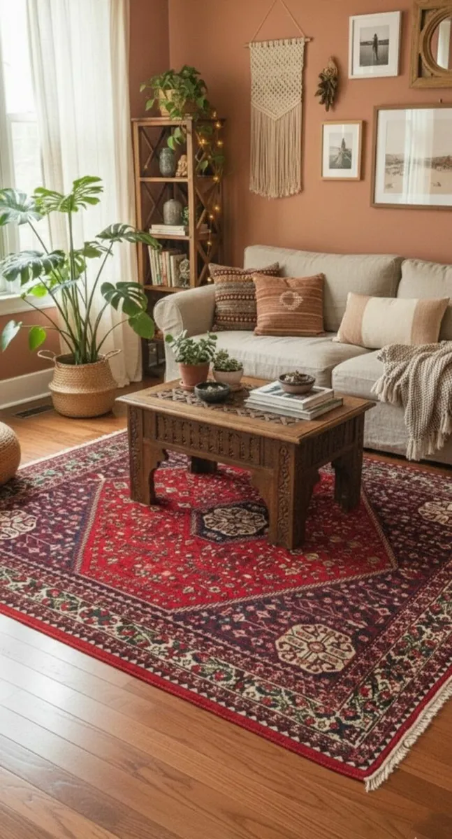 Beautiful vintage Rug and matching Runner - Image 1