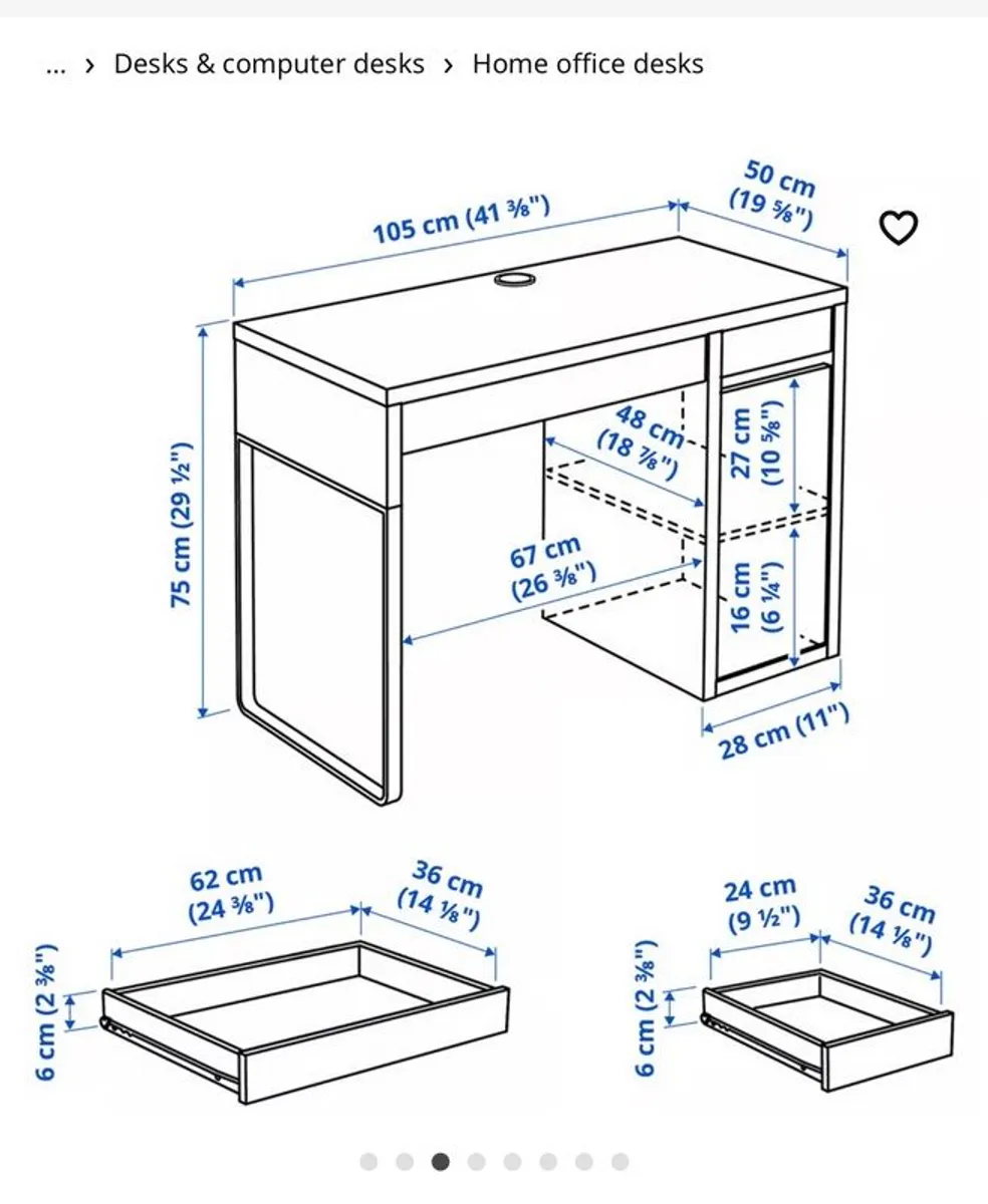 ikea desk with glass top - Image 3