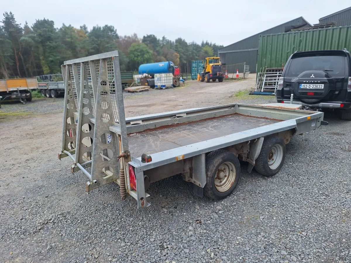 12ft Ifor Williams plant trailer - Image 1