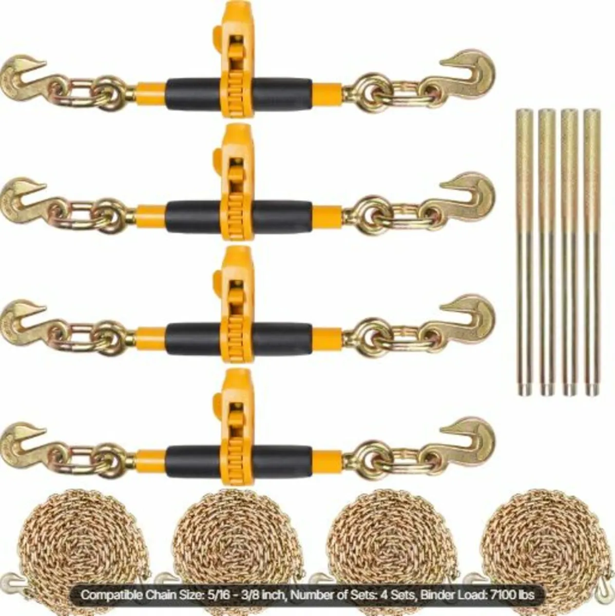 Ratchet Chain Binder, 0.8 - 0.9cm Heavy Duty Load - Image 1