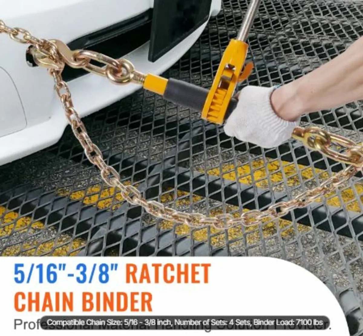 Ratchet Chain Binder, 0.8 - 0.9cm Heavy Duty Load - Image 2