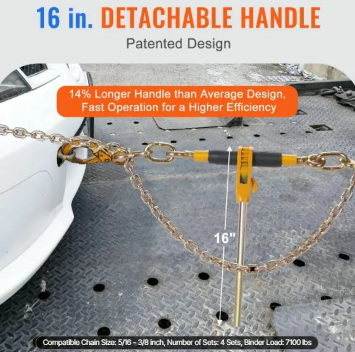 Ratchet Chain Binder, 0.8 - 0.9cm Heavy Duty Load - Image 4