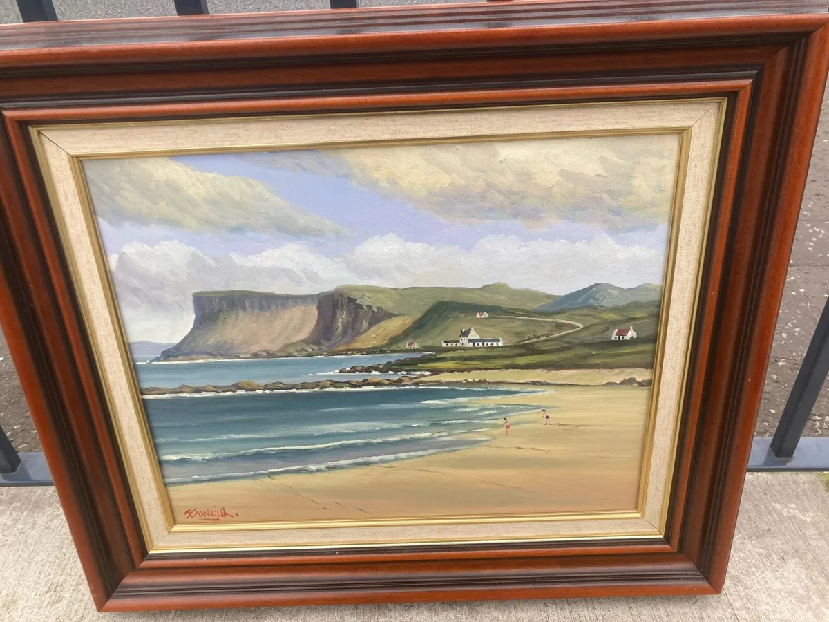 Fairhead Co Antrim oil painting by j j o Neil - Image 1