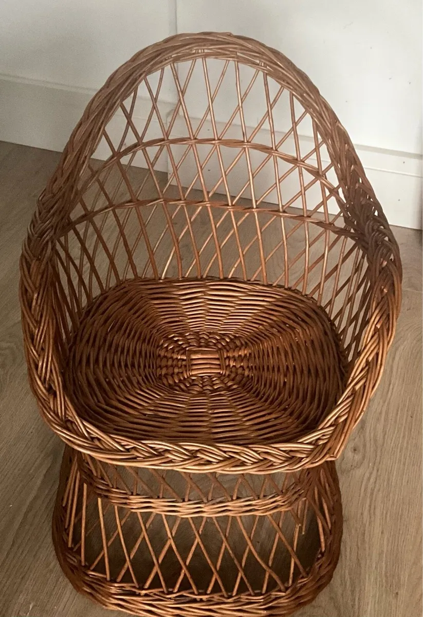 Childs Wicker Armchair - Image 3