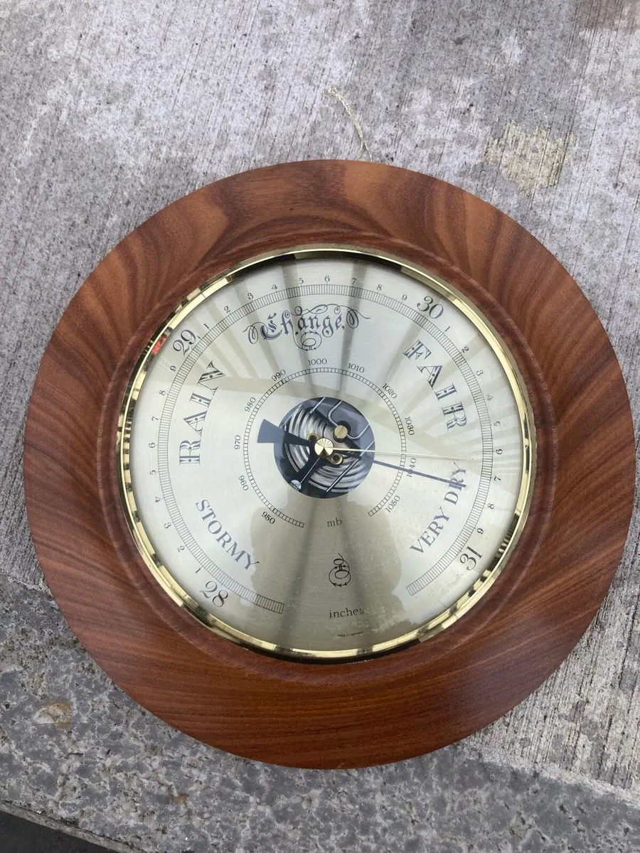 African teak barometer free postage - Image 1
