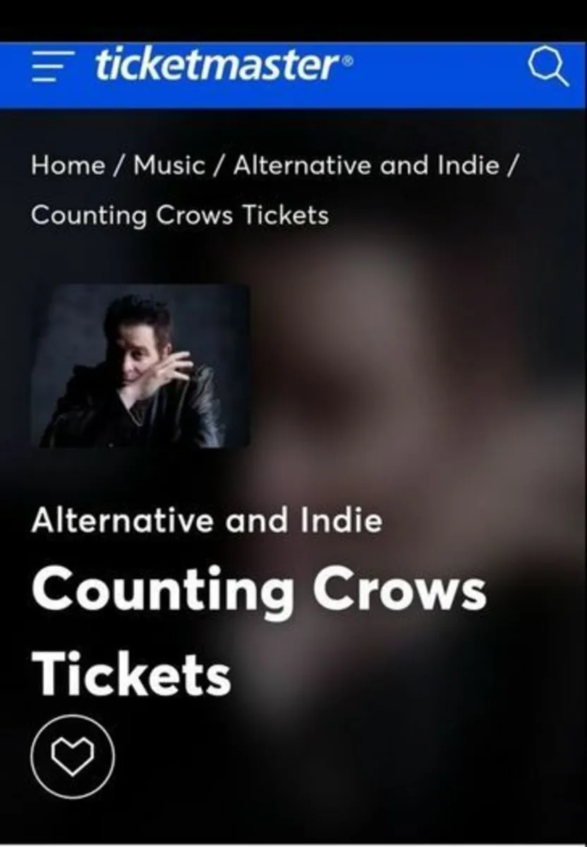 2 x Sitting Counting Crows tickets Oct 21st 3Arena