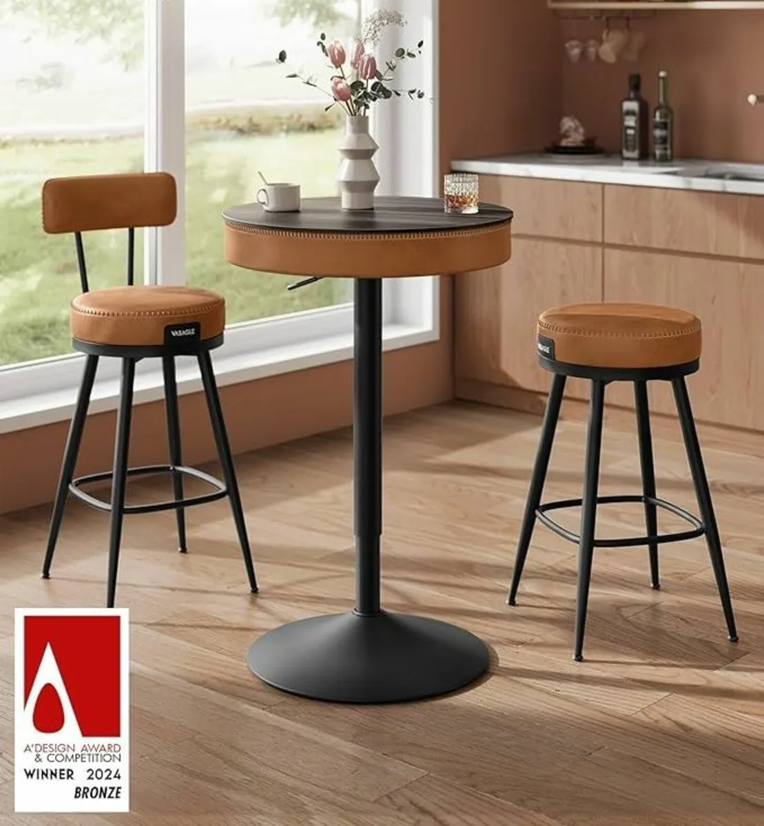 Bar Table Height Adjustable with storage - Image 4