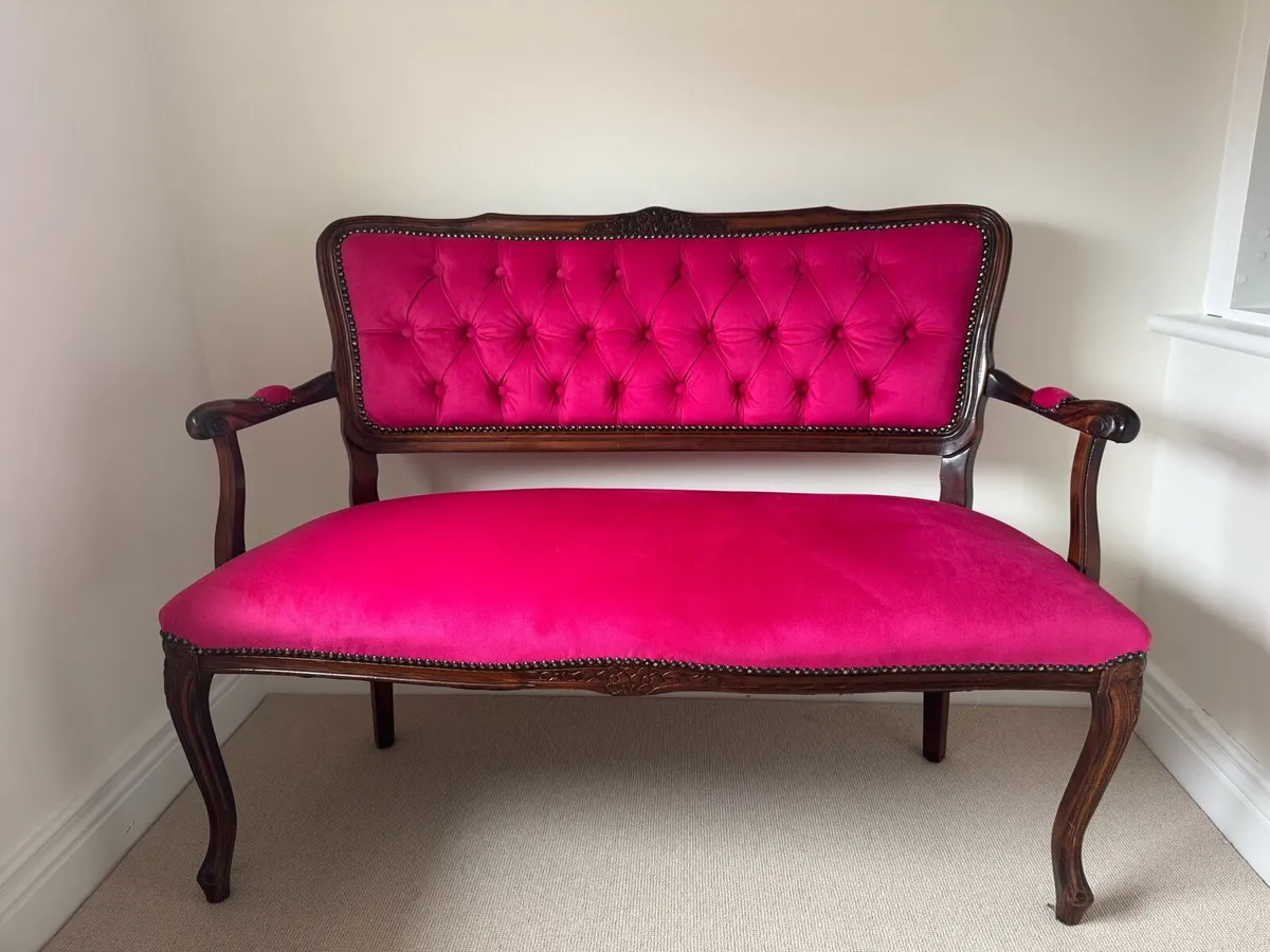 Antique Love Seat - Image 1