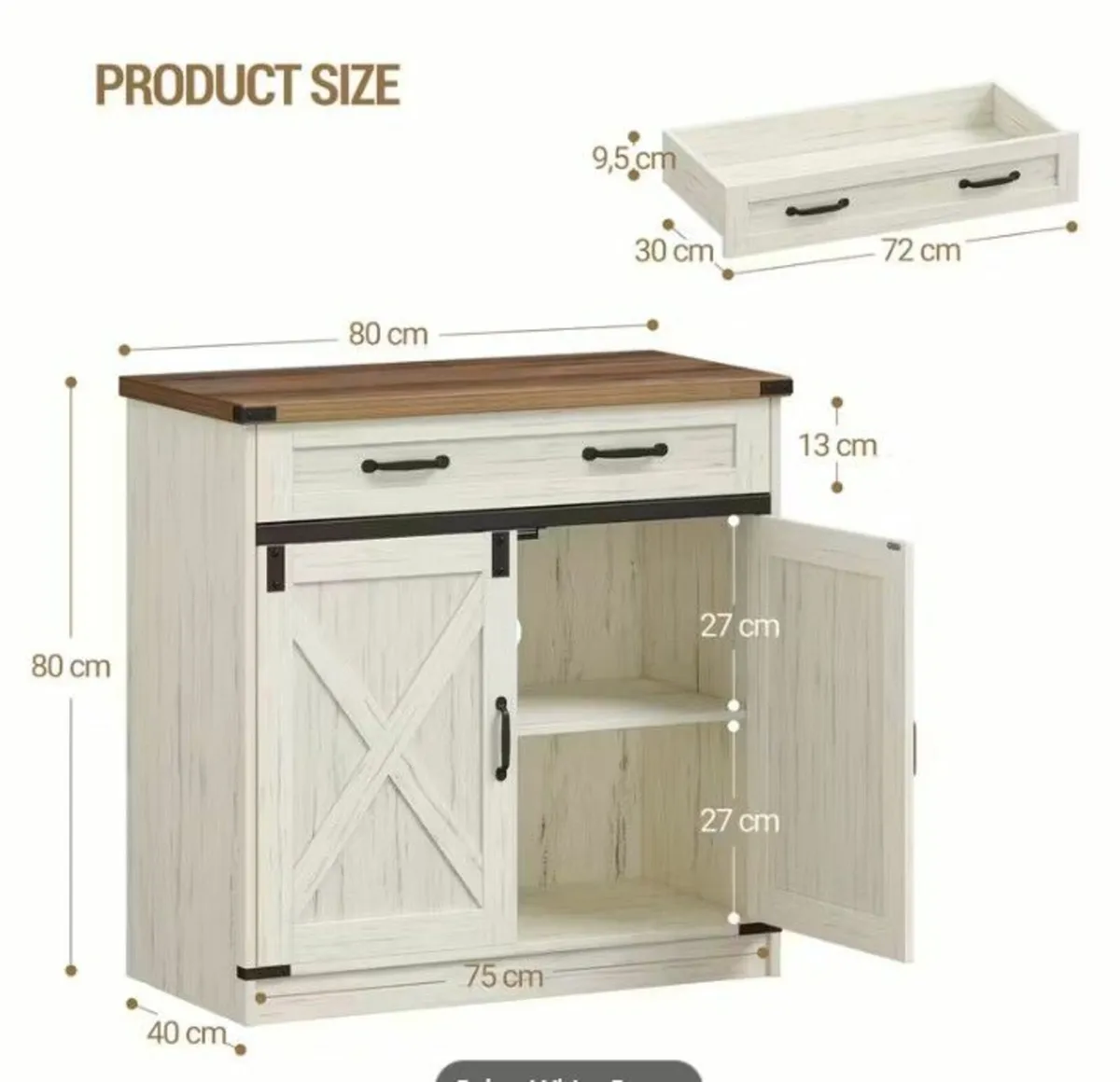 Sideboard Cabinet Country  Farmhouse Style - Image 3
