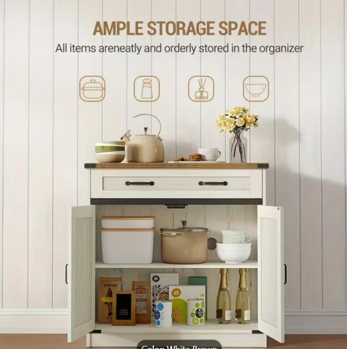 Sideboard Cabinet Country  Farmhouse Style - Image 4