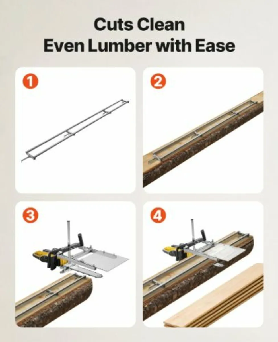 Rail Mill Guide System, 3.66m 4 Crossbar Chainsaw - Image 4