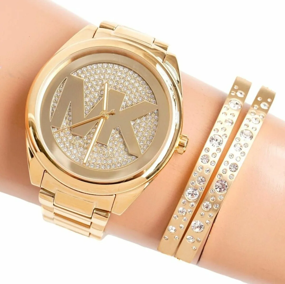 Michael Kors Janelle Quartz Gold Dial Gold Steel S - Image 1
