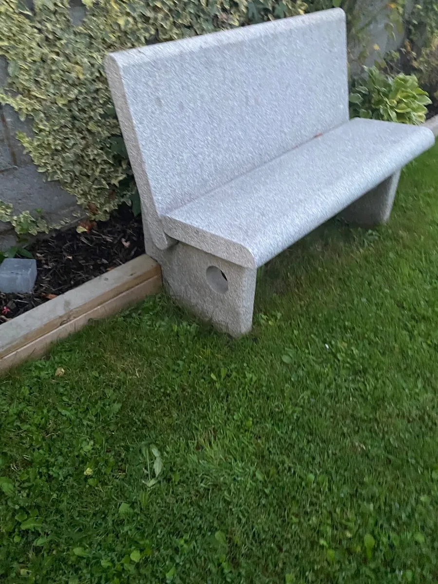 Granite Garden Bench - Image 1