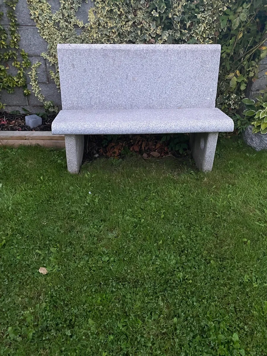 Granite Garden Bench - Image 3