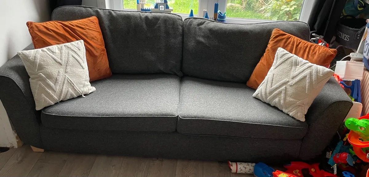 3 Seater Sofa, Armchair & Footstool - Image 1
