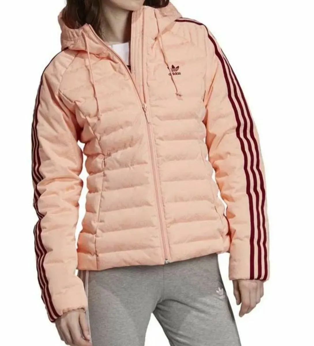 Adidas women's jacket size M, salmon pink - Image 1